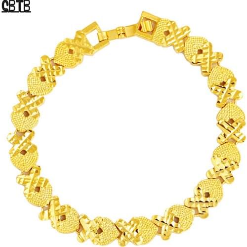 Woman Fashion Gold Cute Peach Heart Bracelet Wedding Engagement High-end Jewelry Watch Chain Banquet Wedding Jewelry Gift