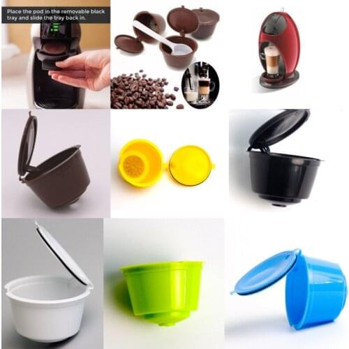 1Pcs/4Pcs Reusable Coffee Capsules Cup Filter For Dolce Gusto Coffee Machines 6 Colors