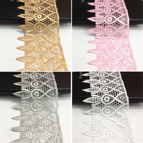 1 Yard Crochet Lace Trim Ribbon Wedding Applique Dress Sewing Decor Craft