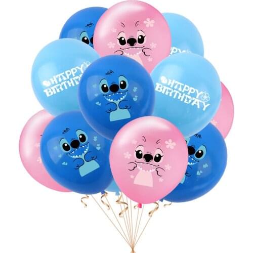 10pcs 12 Inch Lilo & Stitch Birthday Party Latex Balloons Kids Birthday Party Decoration Baby Shower Balloon Globos Supplies
