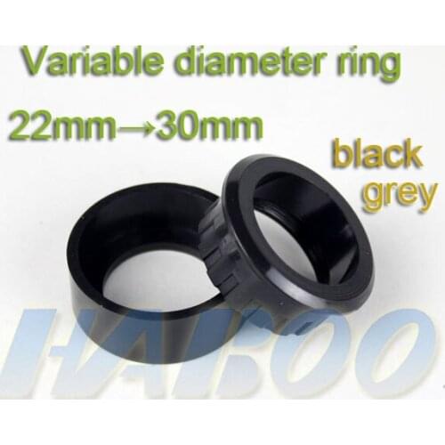 100pcs/lot factory directly 20mm to 30mm Variable diameter ring round head push button switch accessory black or grey color