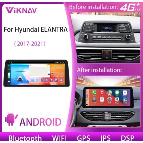 128GB Android Stereo Car Radio For Hyundai ELANTRA 2017-2021 multimedia player IPS touch screen GPS navigation head unit