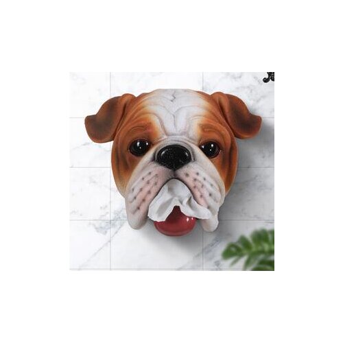TISSUE HOLDER RESIN CARTOON DOG ROLL SUPPORT PAPER HOLDERS WALL-MOUNTED FREE PUNCH HANGING TISSUE BOX HOME BATHROOM ACCESSORIES