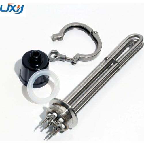 LJXH All 304SS 2"tri Electric Heater Heating Element 3KW/4.5KW/6KW/9KW/12KW 220V380V for Homebrew with clamp