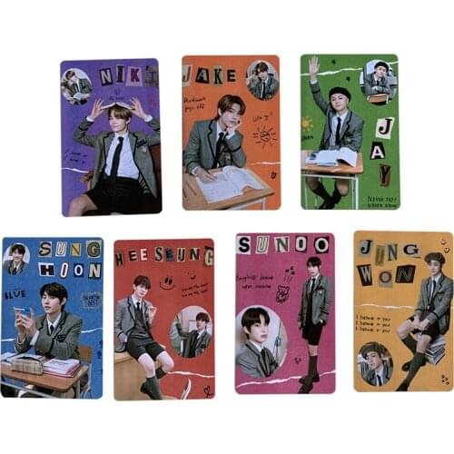 7pcs/set ENHYPEN Photocards EN Boxing GGU GGU PACKAGE DECO Lomo Card Album Photocard LOMO Card For Fans Gift