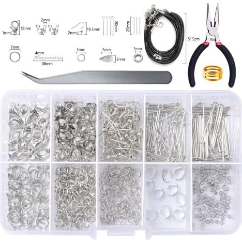 Hypoallergenic DIY Earring Making Accessaries Eye Pin Jump Rings Extend Chain Claps Earring Hook Jewelry Making Finding Supplies