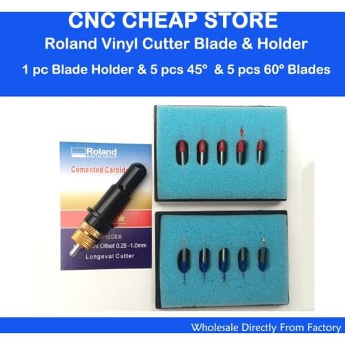 10 Pcs 45/60 Degree High Quality Blades For Roland Liyu GCC Rabbit Redsail Cutting Plotter Vinyl Cutter Blade Knife+ Holder