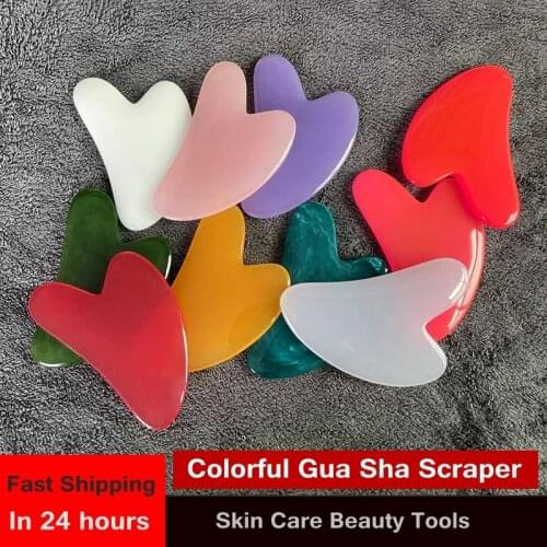 1pc Beautiful Beeswax Guasha Scraping Massage Scraper Face Massager Acupuncture Gua Sha Facial Eye Board SPA Beauty Massage Tool