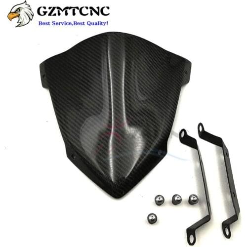 MT09 FZ09 Motorcycle Windshield Carbon Fiber WindScreen Pare-brise w/ Mount Bracket for Yamaha MT-09 FZ-09 2013 2014 2015 2016