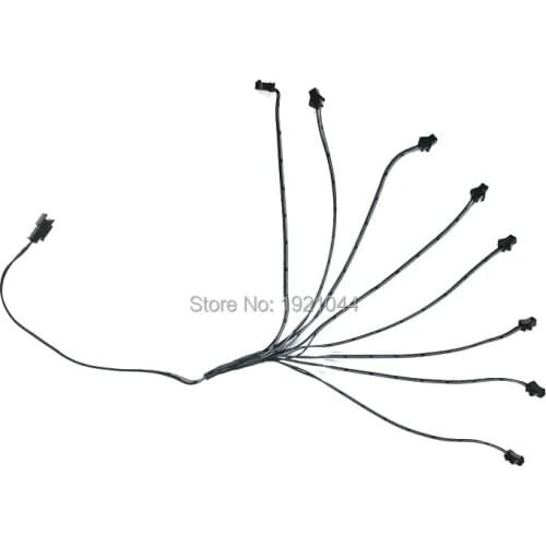 EL Wire Connectors (1 Male Connector with 8 Female Connectors) for 1 el wire inverter connect 8 el wire as party supplies