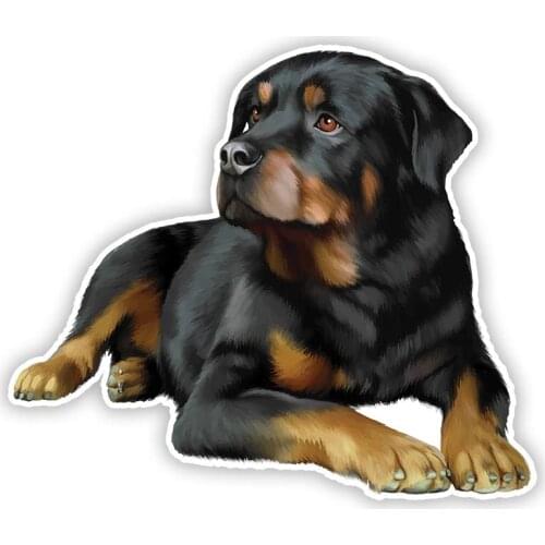 S50471# Various Sizes Personality PVC Decal Rottweiler Dog V1 Waterproof Car Sticker on Motorcycle Laptop Decorative