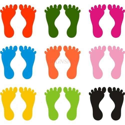 Kindergarten School Factory Workshop Stair Steps Stickers Floor Self-adhesive Waterproof Wear-resistant Footprints Stickers 2021