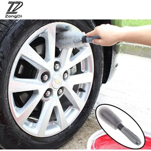 ZD Car Hub Wheel Cleaning Brush Tools Anti-wear For Hyundai Tucson 2017 Solaris ix35 i30 Suzuki Swift Mitsubish ASX Accessories