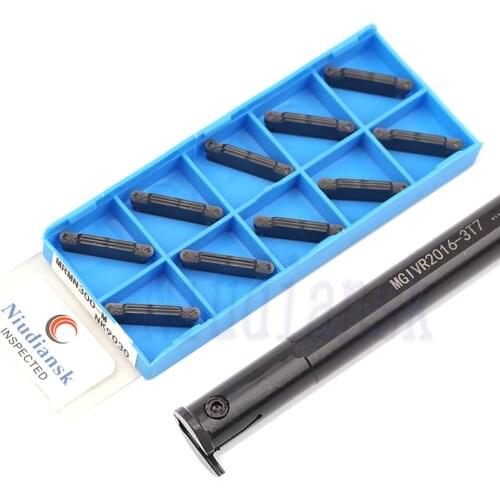 1pc MGIVR2016 MGIVL2016 Internal Grooving Tool Holder Boring Bar 10pcs MRMN200 MRMN300 MRMN400 Carbide Inserts Turning Tool Set