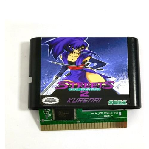 Streets Of Rage II Kurenai 16 Bit MD Game Card Sega Mega Drive Genesis