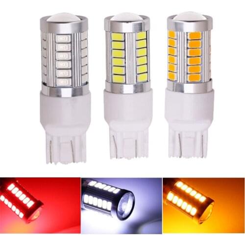 2pcs T20 7440 7443 580 Constant Current Car LED DRL Turn Signal Light Bulb Brake Reverse Lamp 5630 33SMD White Red Blue DC12V