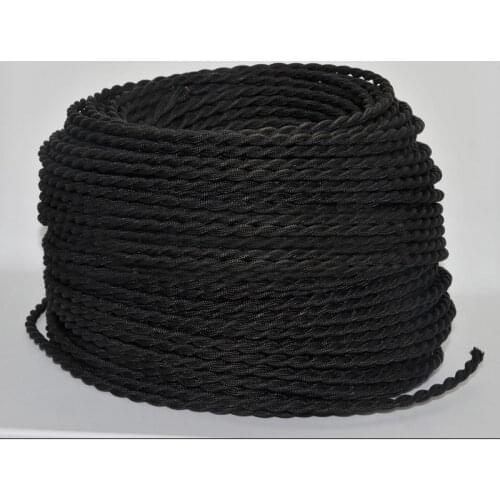 2x0.75 Vintage Electrical rope Wire Twisted Cable Retro Braided Fabric Wire DIY led pendant lamp wire vintage lamp cord