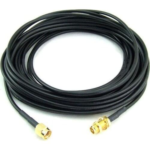 5 Meter RG58 cable with RP-SMA female to RP-SMA male connector for yagi antenna cable Extension cord Free shipping