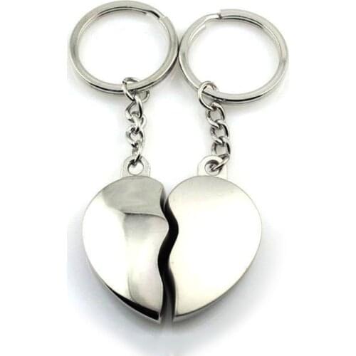 5Pairs Couple Keychain Key Silver Plated Korea Romantic Lovers Love Key Chain Souvenirs Valentines Day Gift Keychain Charms