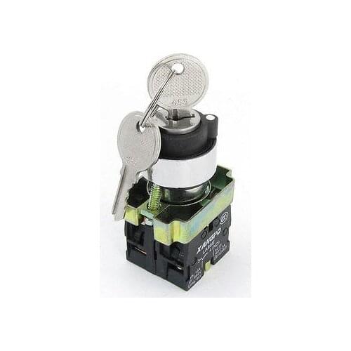AC 240V 3A 1NO 1NC LA86E-BG33 Key Rotary Start Loking Style Push Button Switch