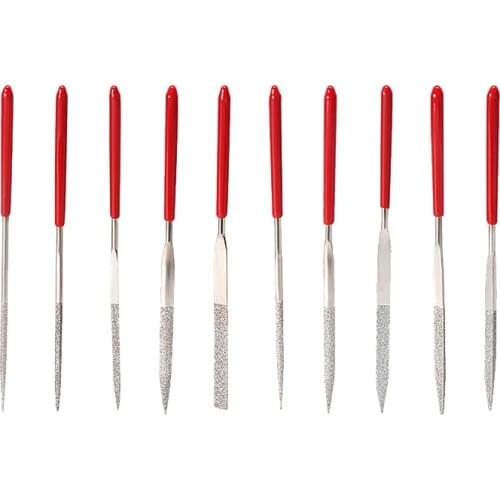 10PCS Diamond File Manual cutting tools Abrasive Special Shaped Grinding Files Non-Slip Handle Multifunctional Polishing Carving