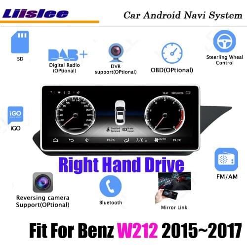 Liislee Android 7.1 For Benz W212 2015~2017 RHD Right Hand Drive RHD Stereo Carplay Screen Wifi Map GPS Navigation Media System