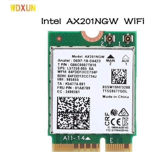 AX201NGW Wireless WiFi Network Card Bluetooth 5.0-Dual Band Wireless Bluetooth Adapter, Wi-Fi 6 Gigabit 2400M Network Card