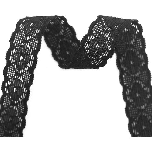 BRISTLEGRASS 2 5 Yard 3/4" 20mm Lace Trim Elastics Nylon Spandex Band Tape Hair Tie Headband Bra Underwear Lingerie Sewing Craft