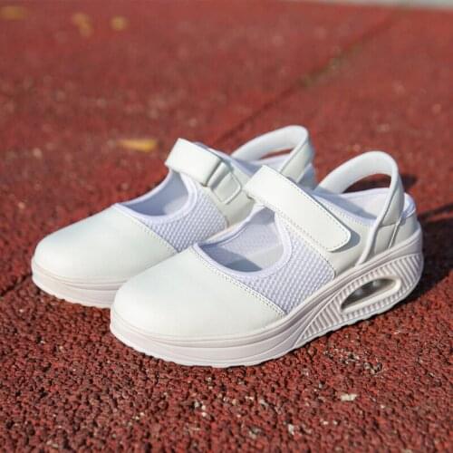 PINSEN Spring Autumn Breathable Women Sneakers Healthy Walking Shoes Sporty Mesh Sport Running Mother Light Flats 35-42 Size