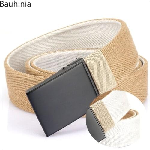Mens Outdoor Sports 4.5*5.8cm Zinc Alloy Buckle Solid Color Tactical Belt Casual Versatile Breathable Belt 10 Colors Available