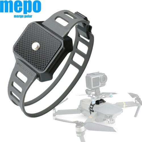 Mavic 2 Pro FIMI X8SE Extended Tool Fixed Strap with 1/4 screw Base Mount for DJI AIR 2 Drone Night Fill Light Holder Bracket