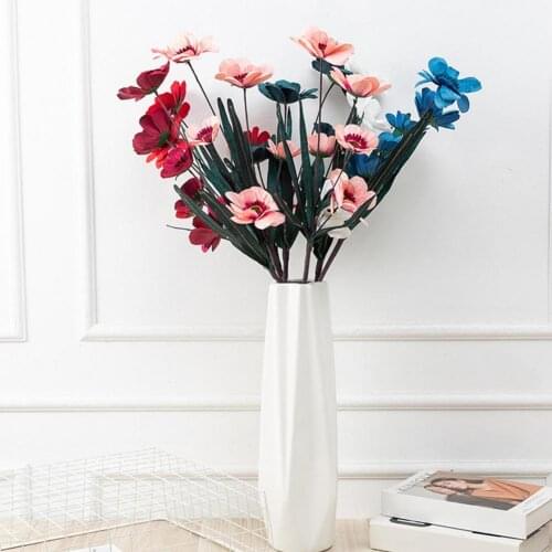 Artificial Coreopsis Flowers Home Wedding Decor Fake Coreopsis White Desk Room DIY Sims Azalea-Flower Delphinium