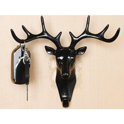 Creative Hooks Antlers Household Decor Hooks Multi-purpose Wall Coat Keys Bags Clothes Door Hooks Key Holder Wall Decorative