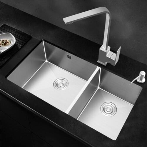 Stainless Steel Brushed Single Bowl Kitchen Sink Kitchen Bowl Set Undermount Vegetable Basin Thick Manual Kitchen Sink Sink Bowl