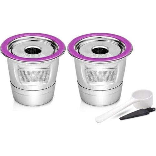 RECAFIMIL Reusable K Cups, 2 Pack K Cup Coffee Pods Filters-Universal Fit Refillable K Cups For Keurig 1.0 And 2.0