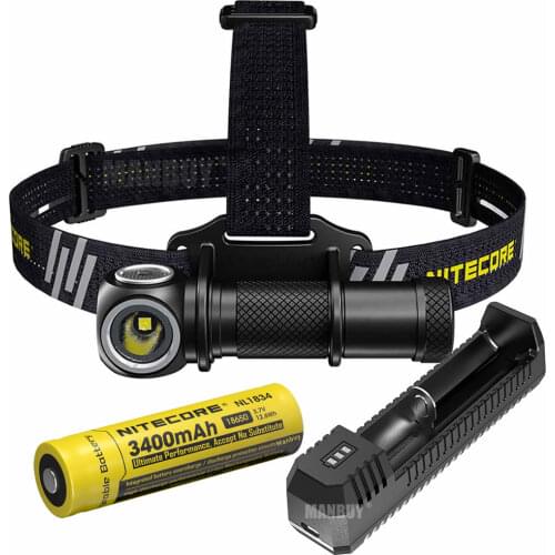 Nitecore 1100Lms UT32 Headlight +Ui1 Charger +18650 Rechargeable Battery Cold Light +Warm CRI 2xLED Headlamp for Outdoor Running