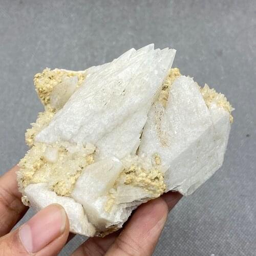 Natural White stepped Calcite mineral specimen stones and crystals healing crystals quartz gemstones free shipping