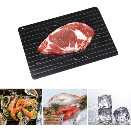 Upgrade Fast Defrost Tray Metal Plate Safe Thaw Frozen Defrosting Tray Three Sizes Meat Fish Sea Food Kitchen Cook Gadget Tool