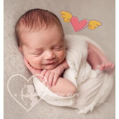 Hairline edge pleated cotton and linen wrap - light ripple texture newborn photography props baby shooting accessory