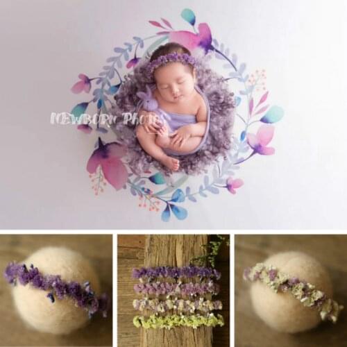 Newborn Photography Props Baby Headwear Flower Headband Infant Shoot Accessories Studio Creative Hair Band Sweet Headdress