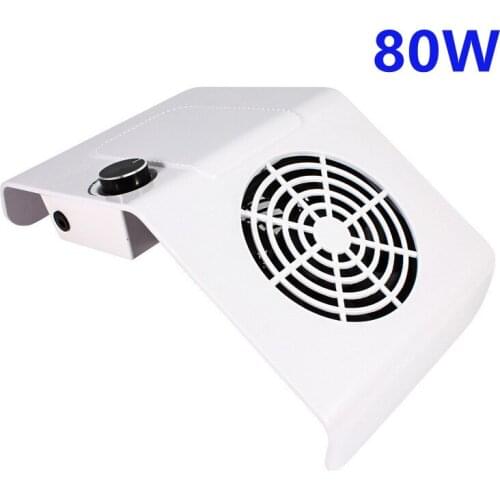 Nail Fan Vacuum Cleaner 80W Powerful Nail Dust Removal Suction Dust Collector Manicure Equipment Nail Salon Tools With Dust Bags