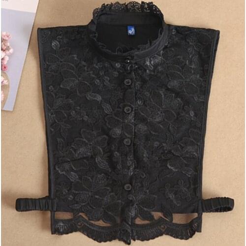 2018 Shirt collar decorated ribbons sweater saving Vintage Detachable Collar Ladies Women Adult Lapel Wild fake antique decorate