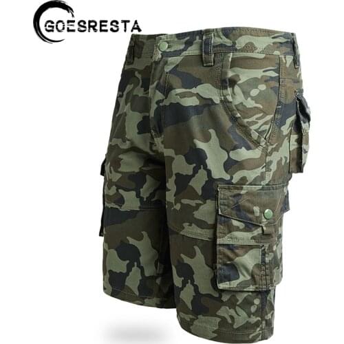 100% Cotton Camouflage Shorts Men Brand 2021 Summer New Military Slim Cargo Pants Fashion Large Size Casual Jogger Mens Shorts