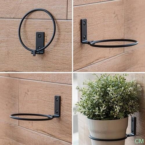 New 11cm Folding Flower Pot Trays Wall Mounted Planter Ring Pot Holder Flower Planter Holder Wall Bracket Balcony