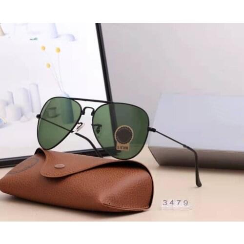 Fashion Brand Pilot Sunglasses Men Women Alloy Metal Large Frame Polaroid HD Tempered Glass Lens Fold Glasses Gafas De Sol 3479