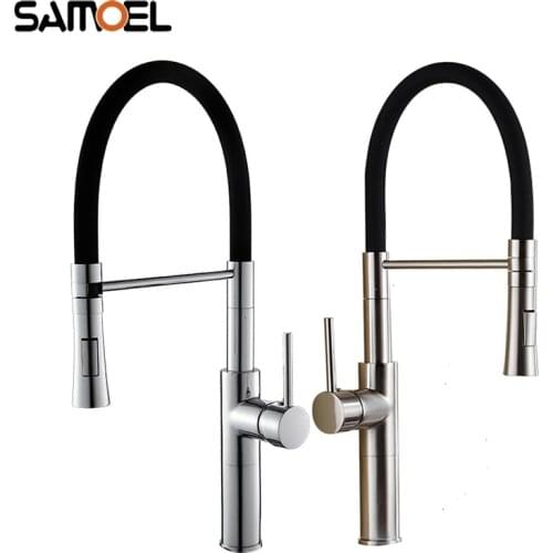 Contemporary Brass Open Kitchen Sink Mixer Tap Deck Mount Single Handle Chrome Pull Out 360 Rotate Kitchen Faucets 1223C