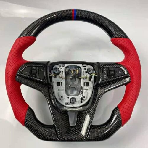 OEM Cuatomized Carbon Fiber Sports Steering Wheel Alcantara Leather compatible for chevrolet cruze 2015-2020
