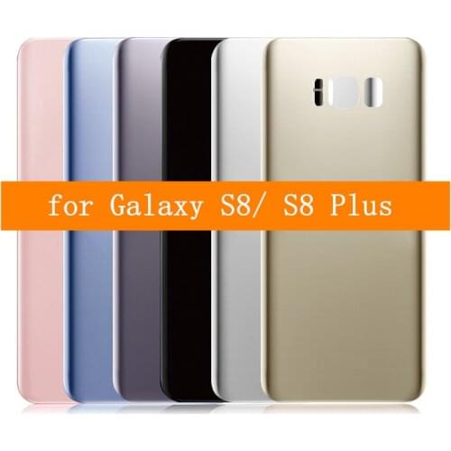 For Samsung Galaxy S8 Plus Glass Battery Back Cover for Galaxy S8 G950F S8 Plus G955F Rear Door Housing Cover Repair Parts