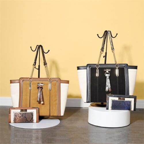 Handbags for Women Fashion Tote Bags Shoulder Bag Top Handle Satchel Purse Set 2pcs Ladies Patchwork Color Totes