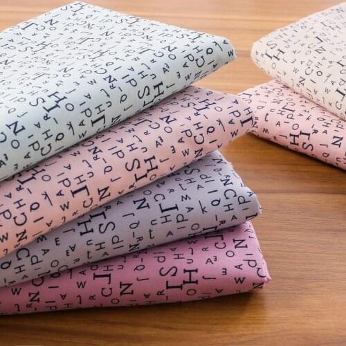 Polyester Cotton Fabric By The Meter Printed Clothing Dress for Sewing Character Cute Character Brocade Diy Pink Blue Fabrics